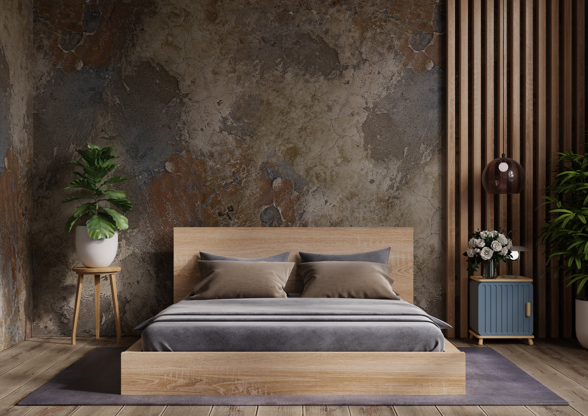 Spavaća soba: akcentni zid za neobičan dizajn